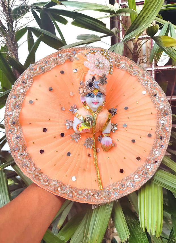 Full Peach dress for laddu ji 