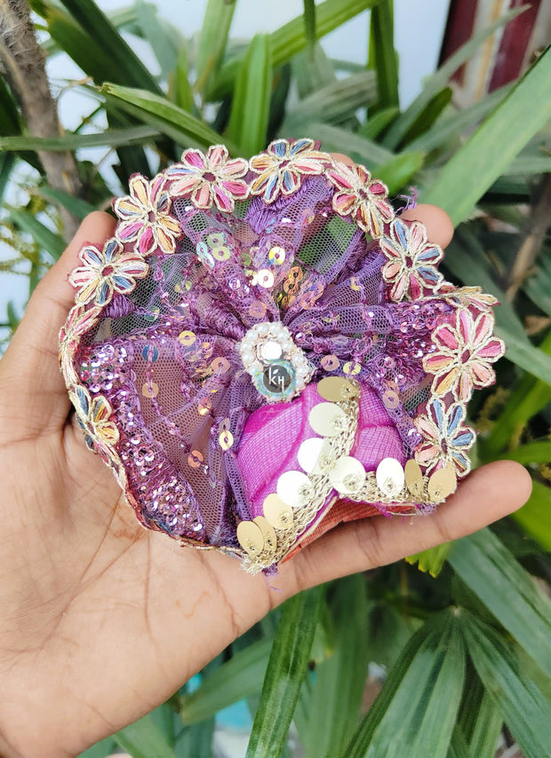 Lavender net pagdi for laddu ji 
