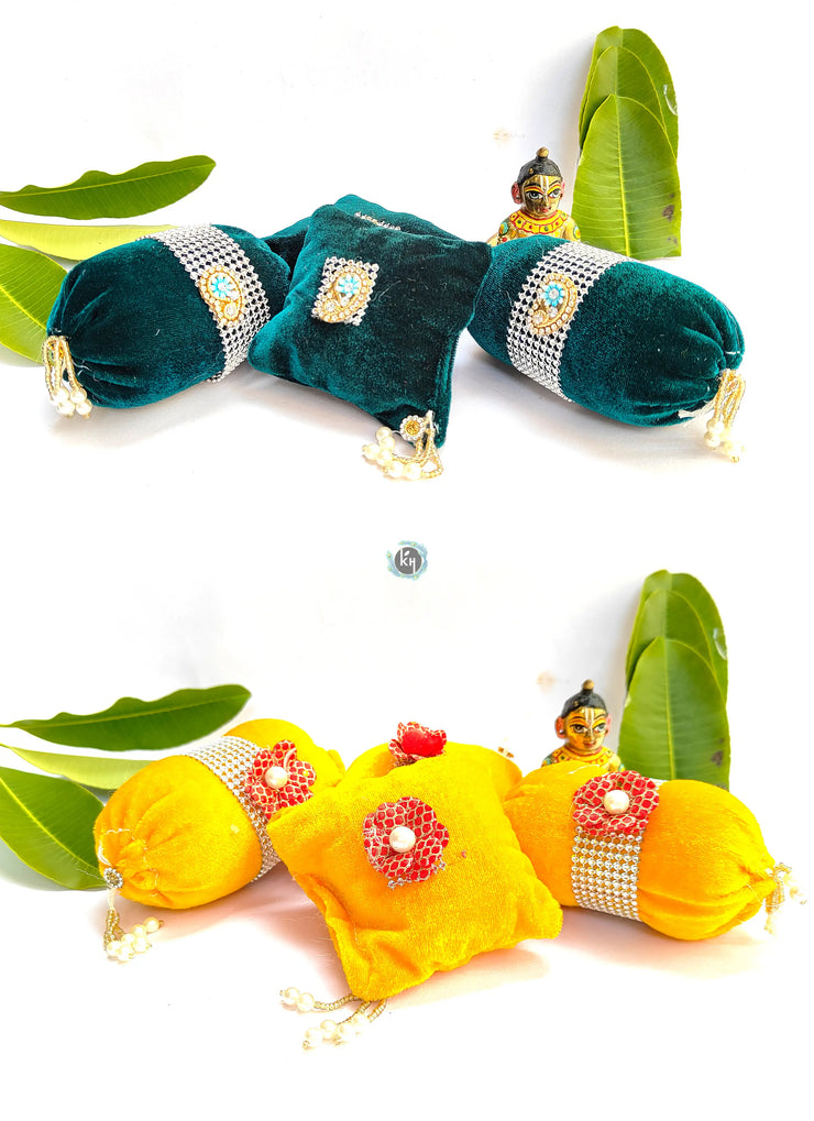 Laddu Gopal pillows for singahasan/ cushions for deity idols  / beautiful masand with cushions