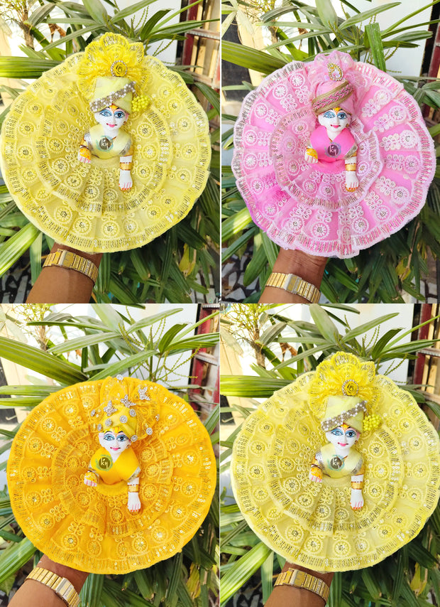 Light net dress for laddu ji 