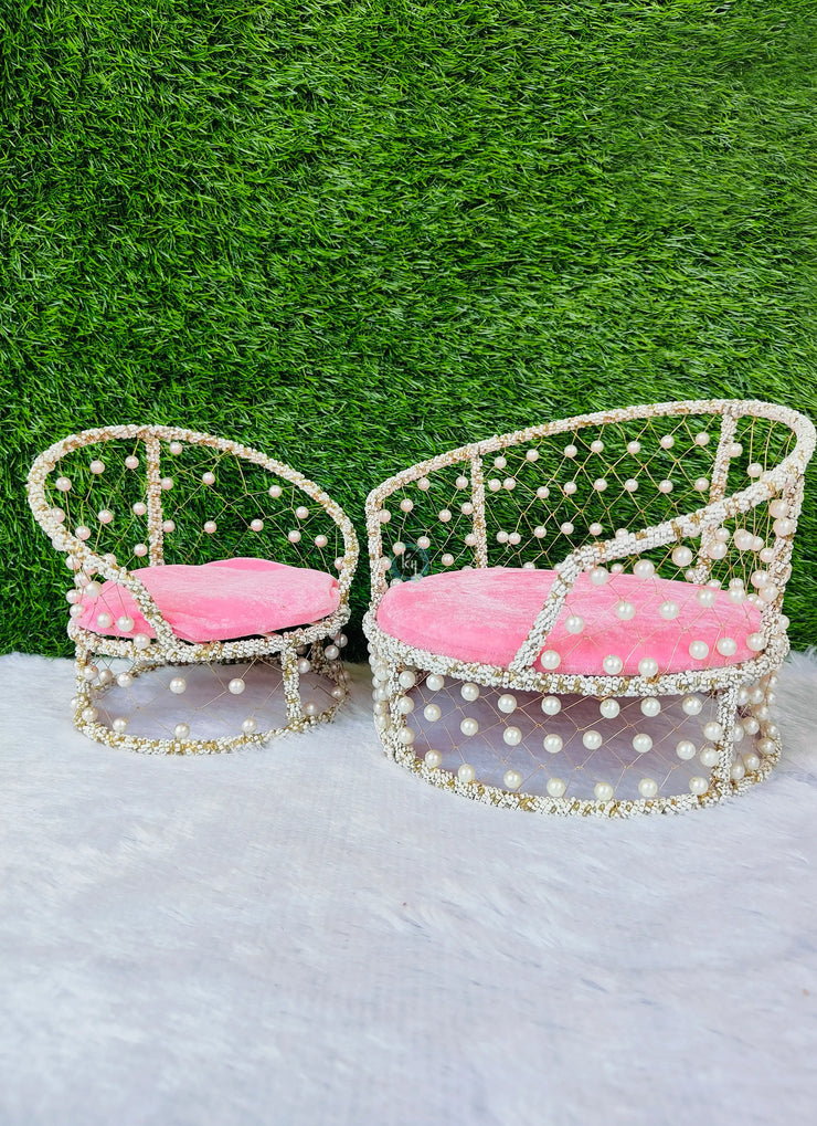 White Pearls Sofa for laddu ji 
