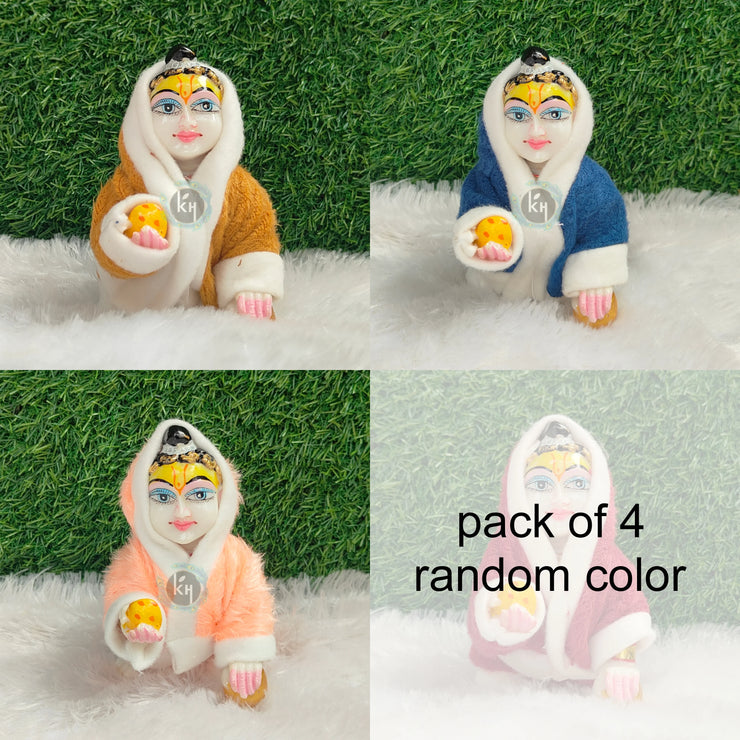 Winter monkey suit for laddu gopal ji pack of 4 (RANDOM COLOUR)