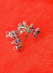 silver multi colour kangan for laddu gopal ji suitable for 0-4no.-(KH025)