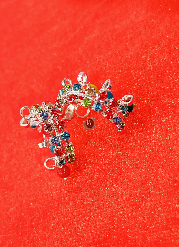 silver multi colour kangan for laddu gopal ji suitable for 0-4no.-(KH025)