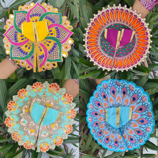 Navratri special 4 dress, 1 pagadi combo for laddu gopal ji (random color)