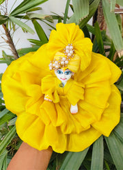 Summer special shinning zimichu fluffy dress for laddu gopal ji with pagdi