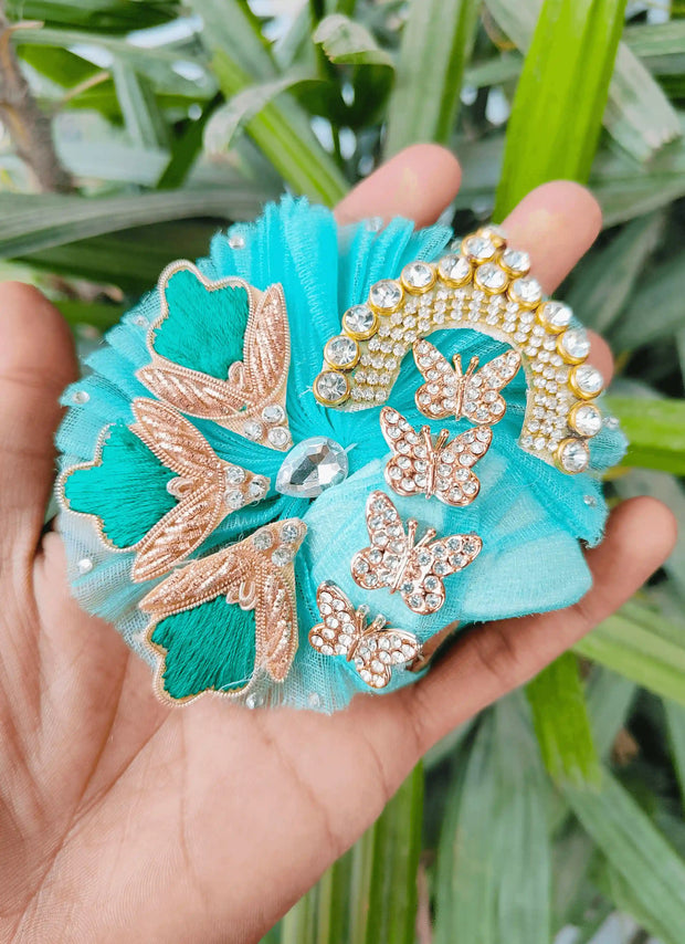 Sea Green Heavy Pagdi for ladddu ji 
