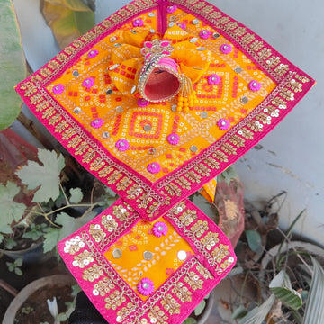 Makar sankranti kite poshak for laddu gopal ji with pagadi and choli
