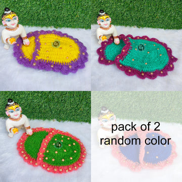 Woolen pocket bister for laddu gopal ji - pack of 2 (RANDOM COLOUR)