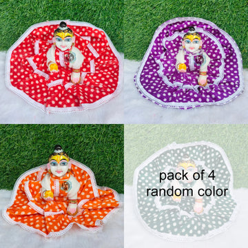 Velvet polka dress for laddu gopal ji pack of 4 (RANDOM COLOUR)