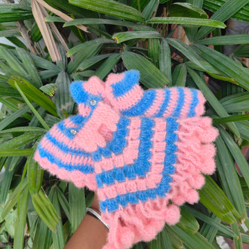 Winter special poncho woollen dress for laddu gopal ji