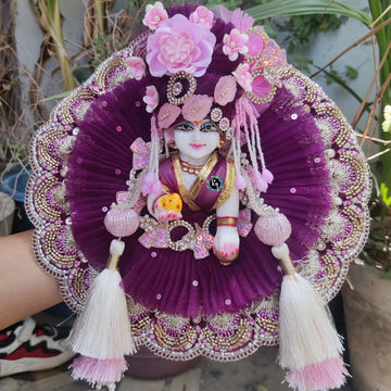 Beautiful heavy poshak for laddu gopal ji with patka, pagdi and choli
