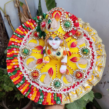 Beautiful heavy poshak for laddu gopal ji with pagdi and choli