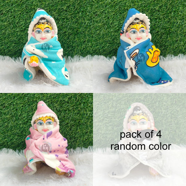 Winter shawl ponchu for laddu gopal ji pack of 4 (RANDOM COLOUR)
