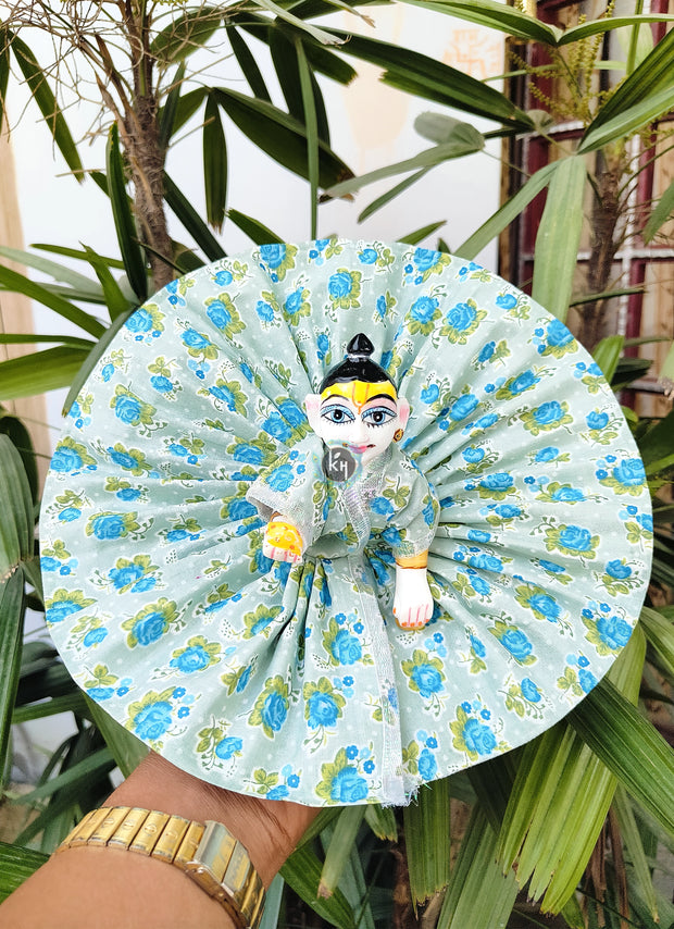 cotton flower dress for laddu gopal ji (pack of 4) (Random color)