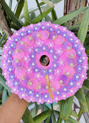 Beautiful baby pink and lavender color summer special dress for kanha ji with pagdi and choli