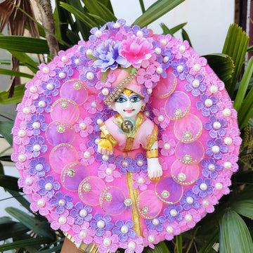 Pink Lavender heavy dress for laddu ji 
