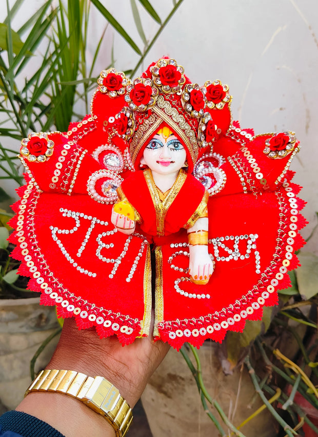 Valentine heavy dress for laddu gopal ji with pagdi and choli