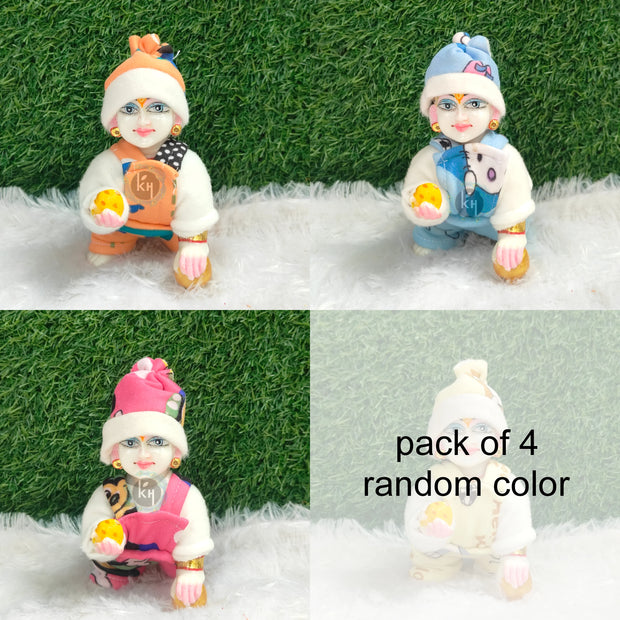 Winter bib suit for laddu gopal ji pack of 4 (RANDOM COLOUR)