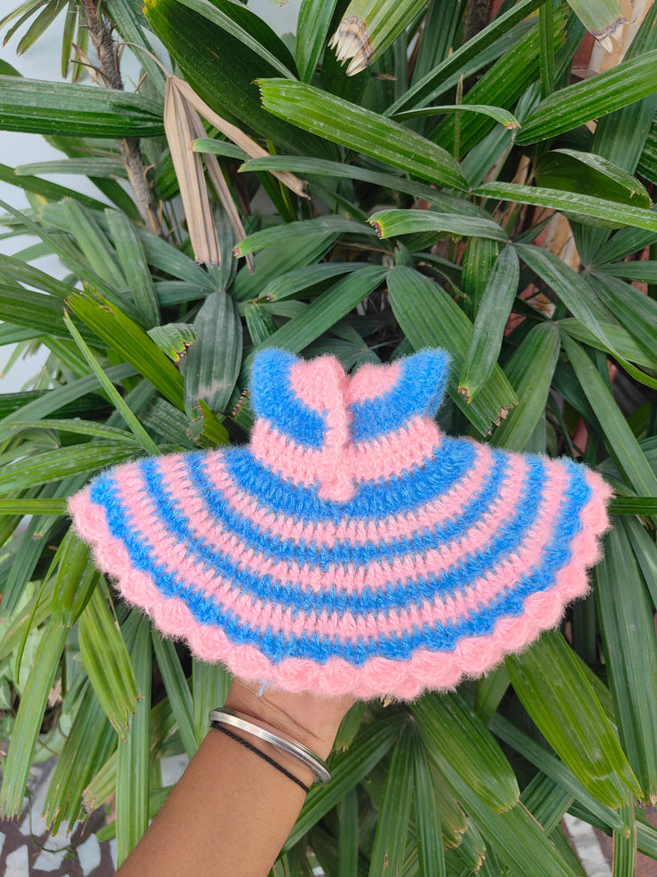 Winter special poncho woollen dress for laddu gopal ji