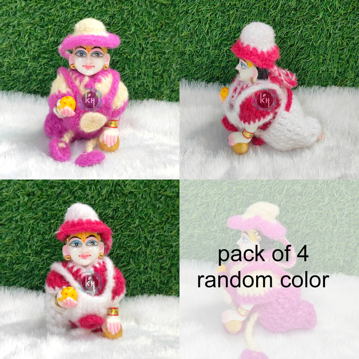 Wollen jump suit for laddu gopal ji pack of 4 (RANDOM COLOUR)
