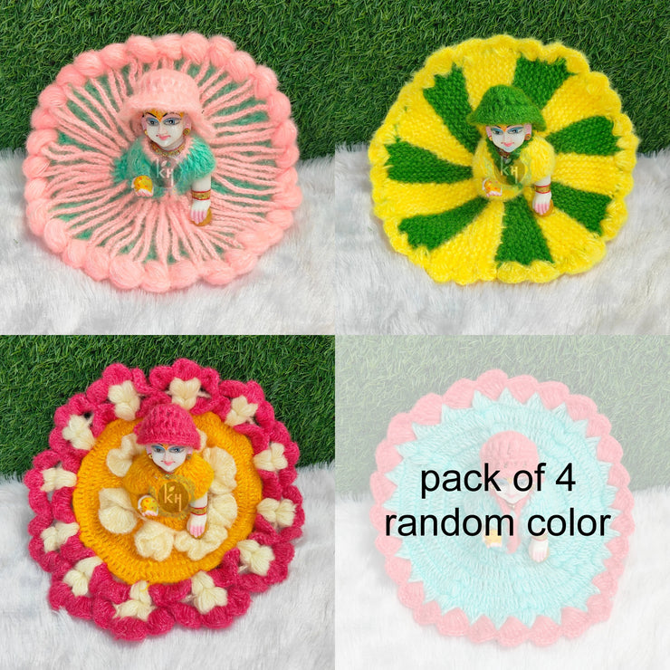 Woolen Dress Combo for laddu gopal ji Pack of 4 (RANDOM DESIGN AND COLOUR)