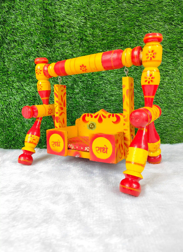 Unique design Wooden palna for laddu gopal ji