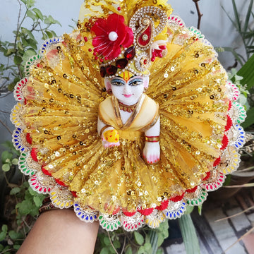 Beautiful fancy dress for laddu gopal ji with pagdi and choli