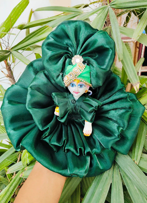 Summer special shinning zimichu fluffy dress for laddu gopal ji with pagdi