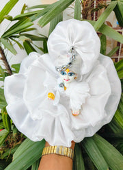 Summer special shinning zimichu fluffy dress for laddu gopal ji with pagdi